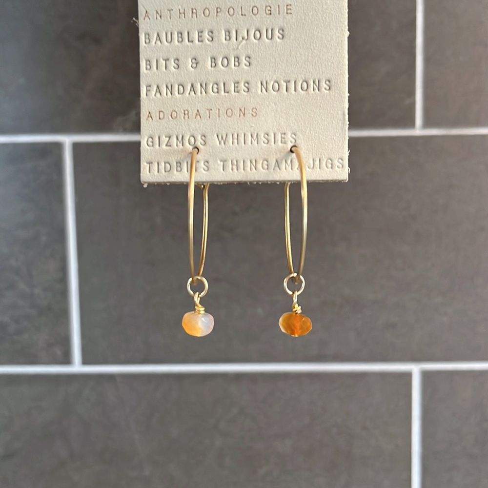 Anthropologie Gold Hoop Earrings